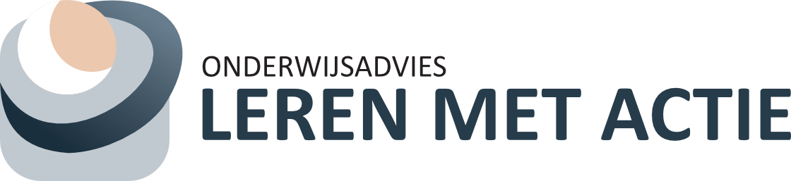 Logo Leren met Actie + tekst